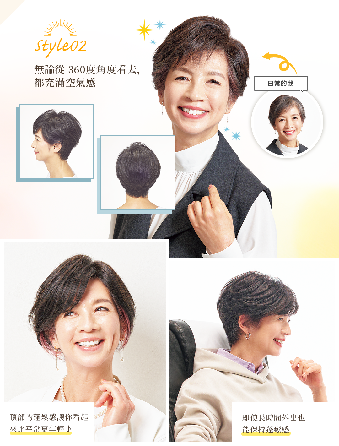 Style02 無論從 360度角度看去，都充滿空氣感