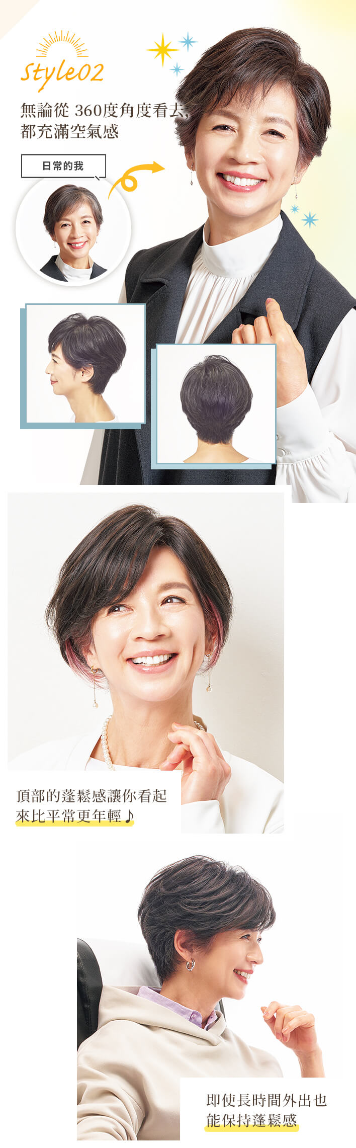 Style02 無論從 360度角度看去，都充滿空氣感